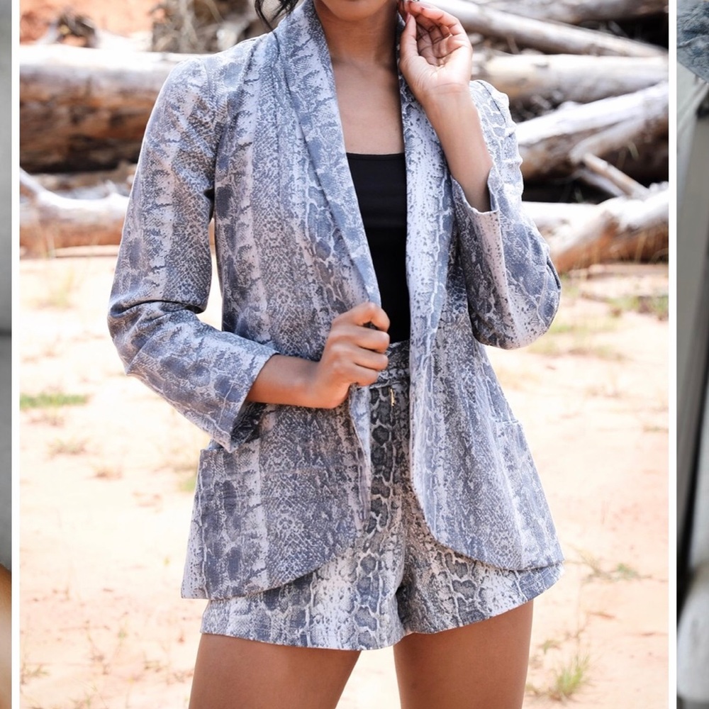 Python Blazer and Shorts Coord
